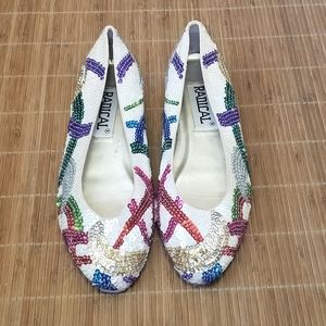 Vintage 80's Sequin Pattern Flats